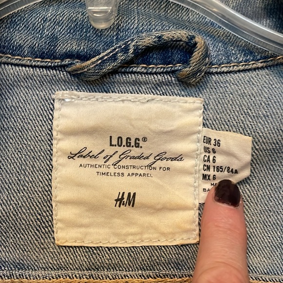 H & M tailored denim jacket Women’s 6 - Picture 2 of 3